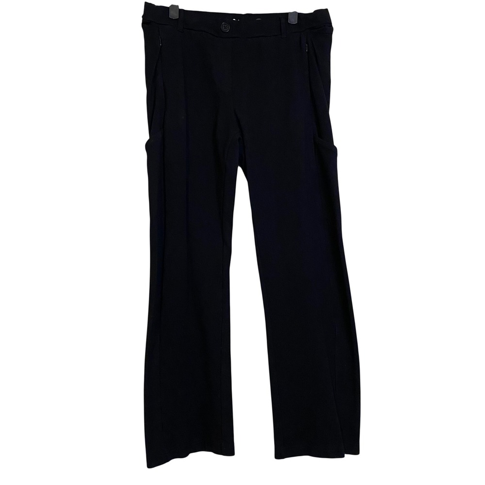 Betabrand Dress Pant Yoga Pants Womens Large Black Straight Leg W1451-BK PT53